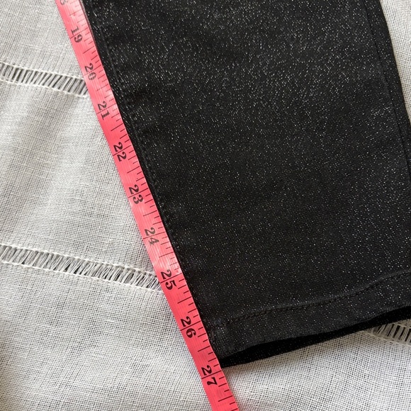 Banana Republic Black Shimmer Mid Rise Skinny Jeans - Picture 9 of 11